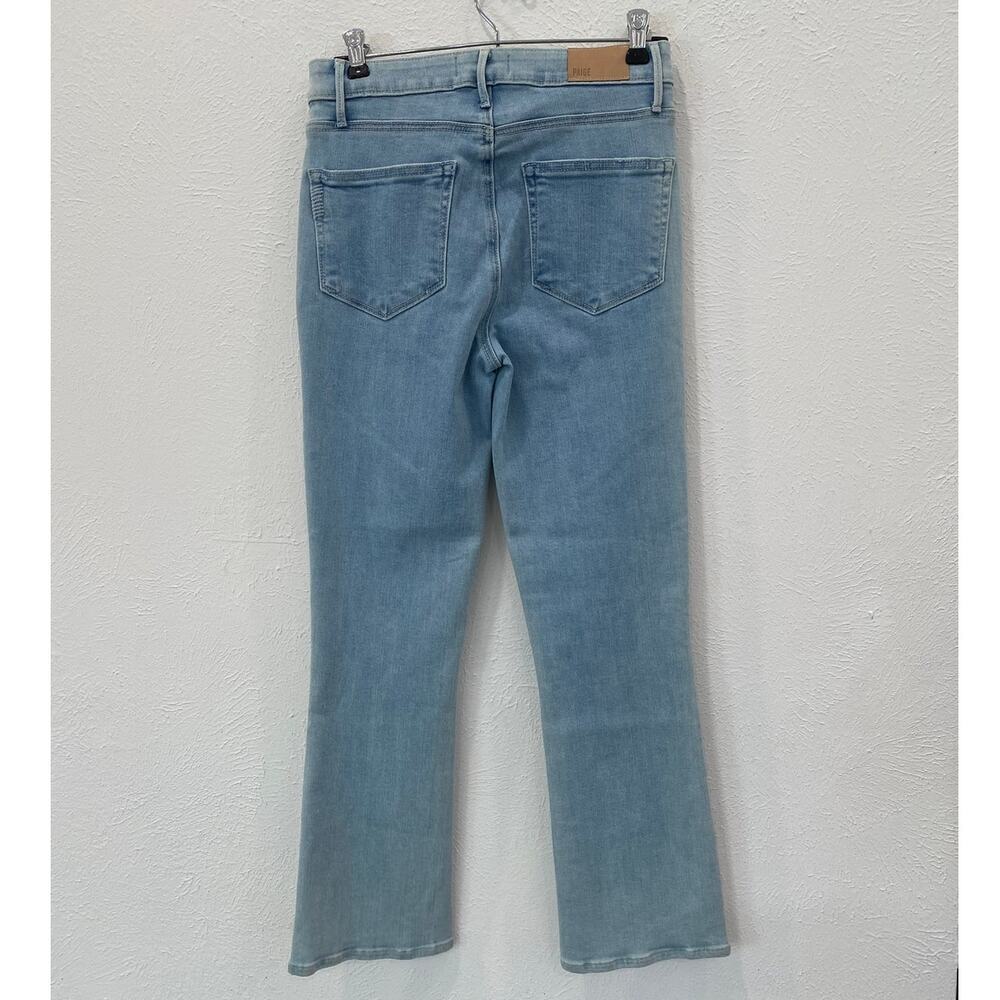 Paige Colette Crop Flare Jeans Size 27 Light Blue - Picture 2 of 7